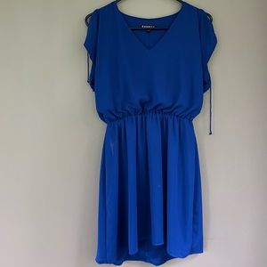 Blue express shirt dress